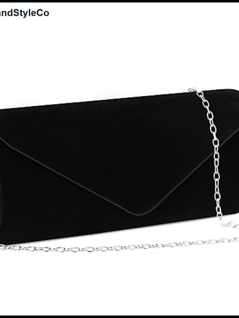 Velvet Suede Envelope Clutch with Detachable Chain Evening Bag